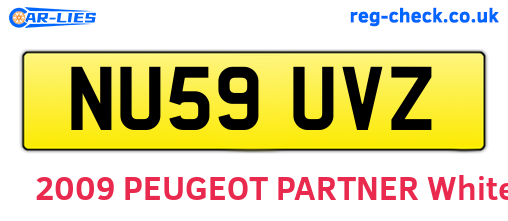 NU59UVZ are the vehicle registration plates.