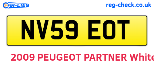 NV59EOT are the vehicle registration plates.
