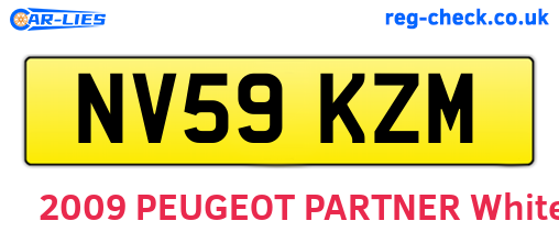 NV59KZM are the vehicle registration plates.