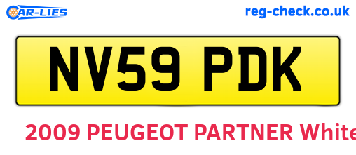 NV59PDK are the vehicle registration plates.