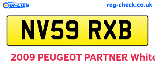 NV59RXB are the vehicle registration plates.