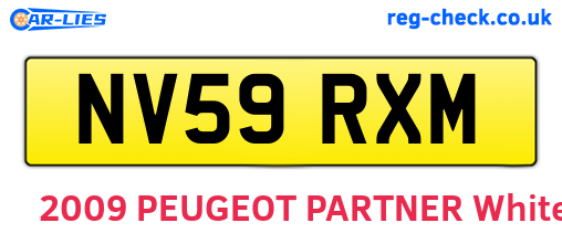 NV59RXM are the vehicle registration plates.