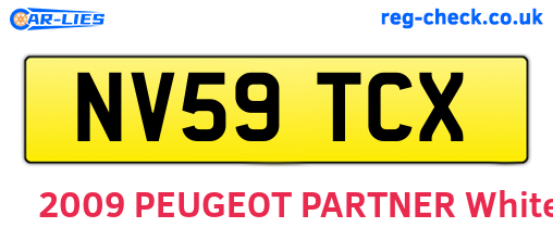 NV59TCX are the vehicle registration plates.