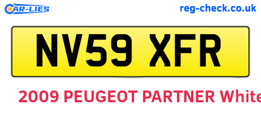 NV59XFR are the vehicle registration plates.