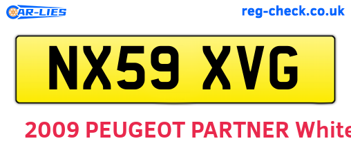 NX59XVG are the vehicle registration plates.