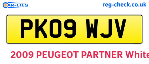 PK09WJV are the vehicle registration plates.