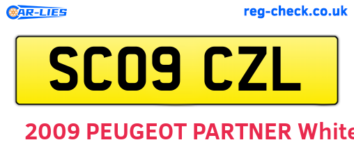 SC09CZL are the vehicle registration plates.