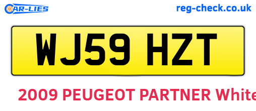 WJ59HZT are the vehicle registration plates.