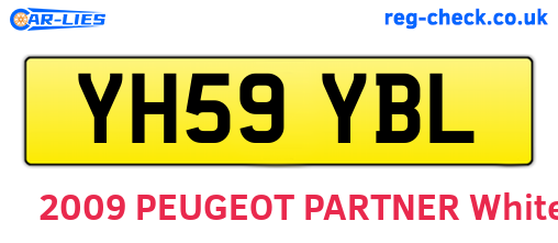 YH59YBL are the vehicle registration plates.