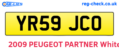 YR59JCO are the vehicle registration plates.