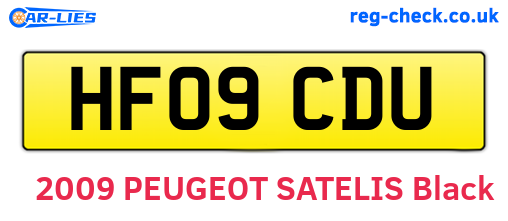 HF09CDU are the vehicle registration plates.
