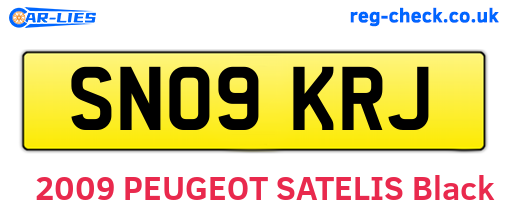SN09KRJ are the vehicle registration plates.