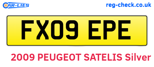 FX09EPE are the vehicle registration plates.