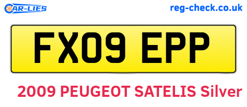 FX09EPP are the vehicle registration plates.
