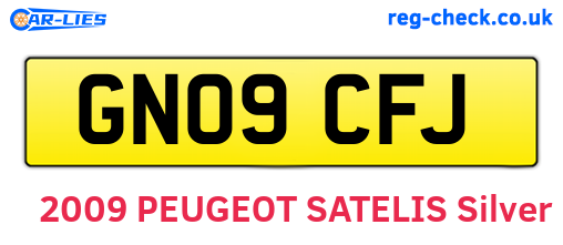 GN09CFJ are the vehicle registration plates.