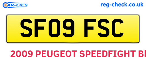 SF09FSC are the vehicle registration plates.