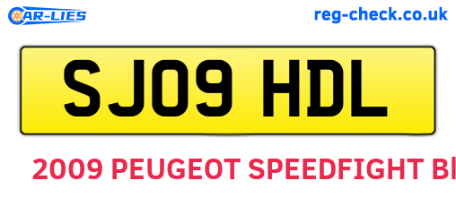 SJ09HDL are the vehicle registration plates.