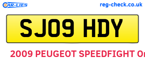 SJ09HDY are the vehicle registration plates.