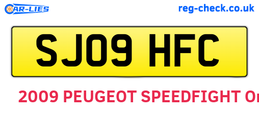 SJ09HFC are the vehicle registration plates.