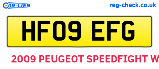 HF09EFG are the vehicle registration plates.