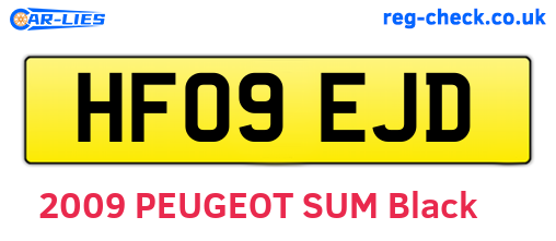 HF09EJD are the vehicle registration plates.