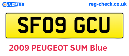 SF09GCU are the vehicle registration plates.