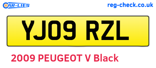 YJ09RZL are the vehicle registration plates.