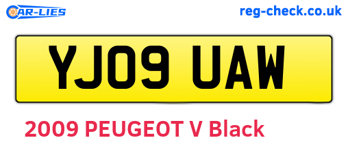 YJ09UAW are the vehicle registration plates.