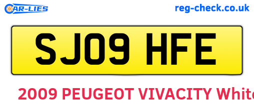 SJ09HFE are the vehicle registration plates.