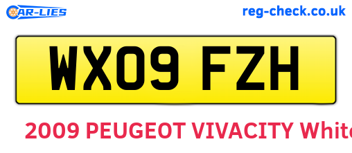WX09FZH are the vehicle registration plates.