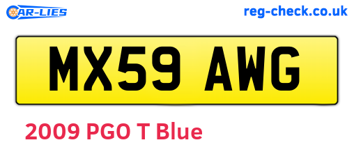 MX59AWG are the vehicle registration plates.