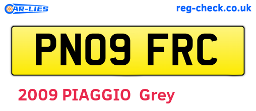 PN09FRC are the vehicle registration plates.