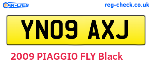 YN09AXJ are the vehicle registration plates.