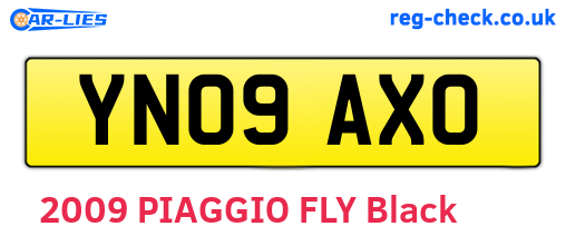 YN09AXO are the vehicle registration plates.