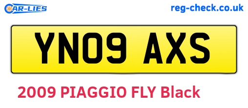 YN09AXS are the vehicle registration plates.