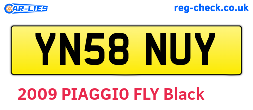 YN58NUY are the vehicle registration plates.