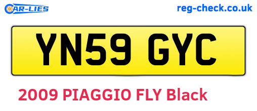 YN59GYC are the vehicle registration plates.