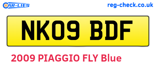 NK09BDF are the vehicle registration plates.