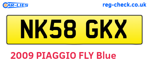 NK58GKX are the vehicle registration plates.