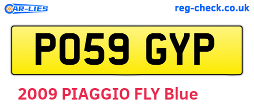 PO59GYP are the vehicle registration plates.