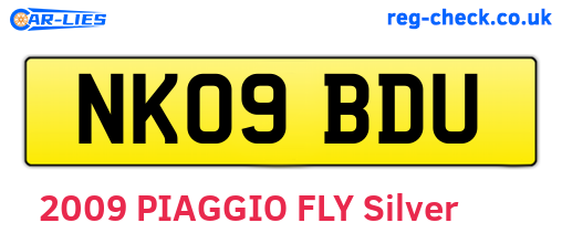 NK09BDU are the vehicle registration plates.