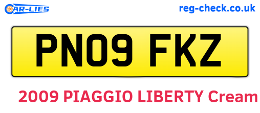 PN09FKZ are the vehicle registration plates.