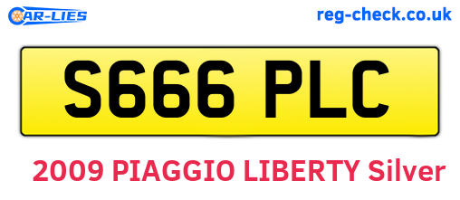 S666PLC are the vehicle registration plates.