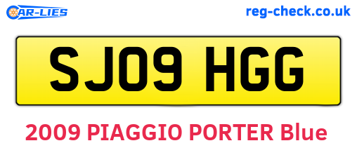 SJ09HGG are the vehicle registration plates.