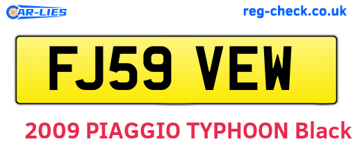 FJ59VEW are the vehicle registration plates.