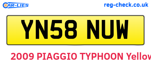 YN58NUW are the vehicle registration plates.