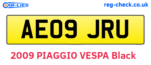 AE09JRU are the vehicle registration plates.