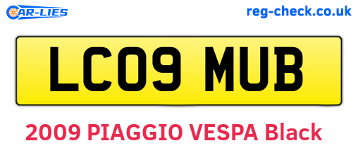 LC09MUB are the vehicle registration plates.