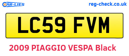 LC59FVM are the vehicle registration plates.