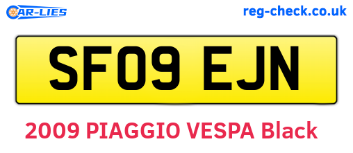 SF09EJN are the vehicle registration plates.